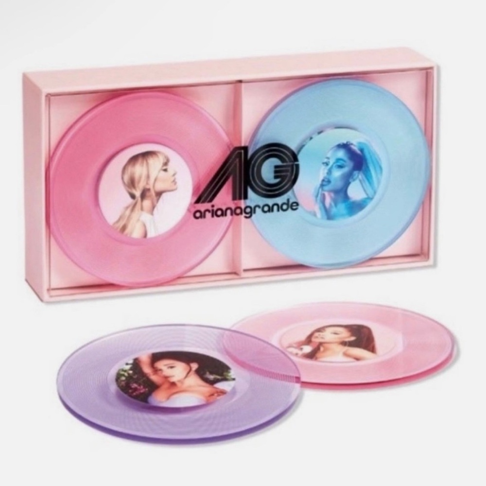 NEW 6pc Ariana Grande Limited Edition Collectible Record Drink Coaster Set